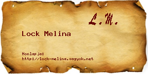Lock Melina névjegykártya