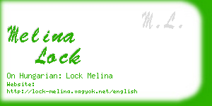 melina lock business card
